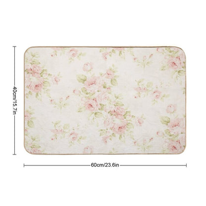 Flowers  Fade-Resistant Bath Mat