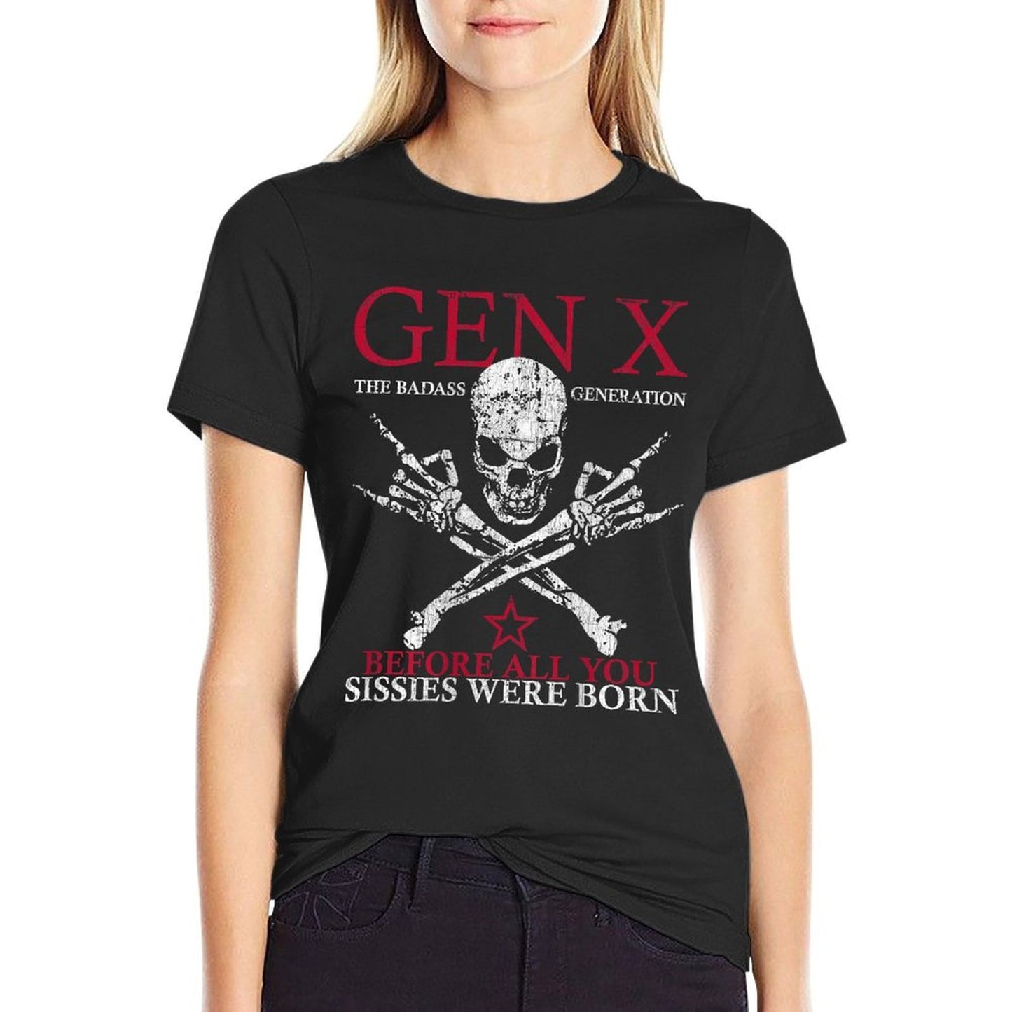 X Generation Before All You Sissie Were Born Skull Rock Hand  Classic T-Shirt