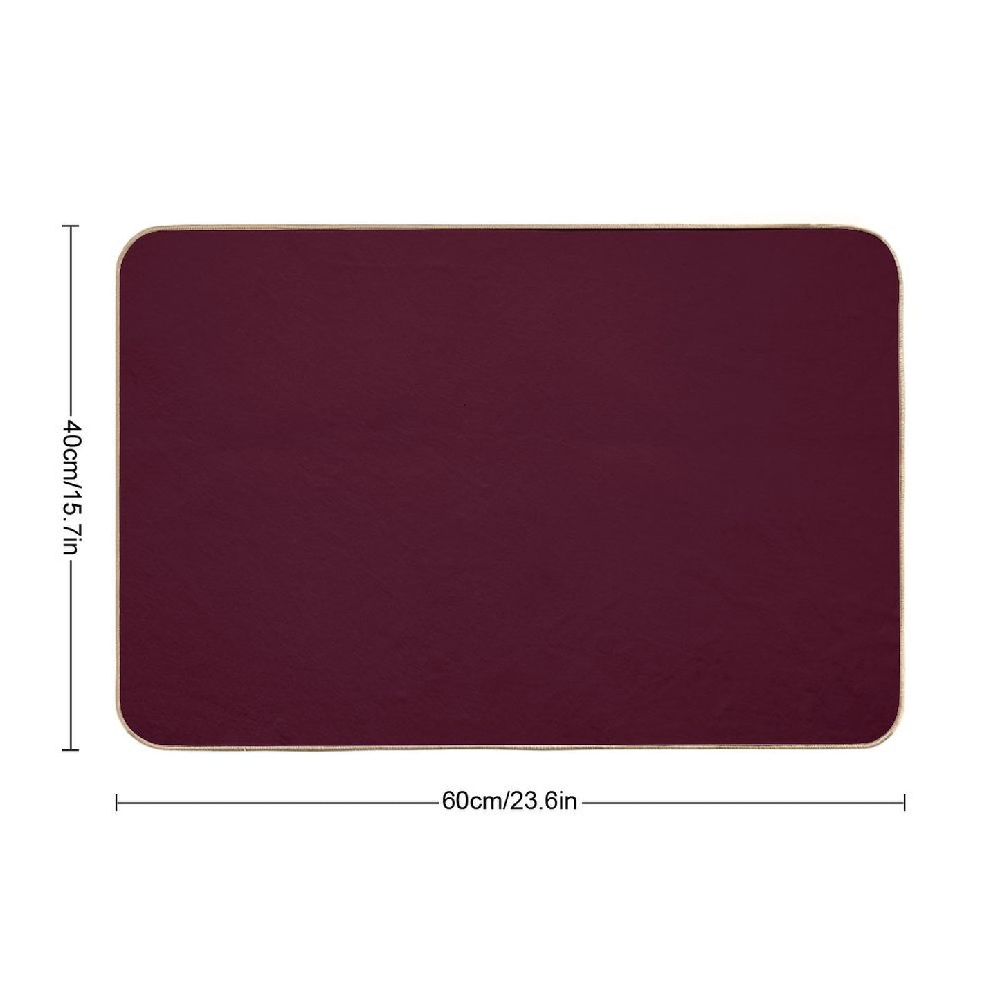 Solid Dark Burgundy Bath Mat