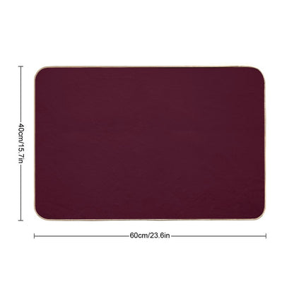 Solid Dark Burgundy Bath Mat