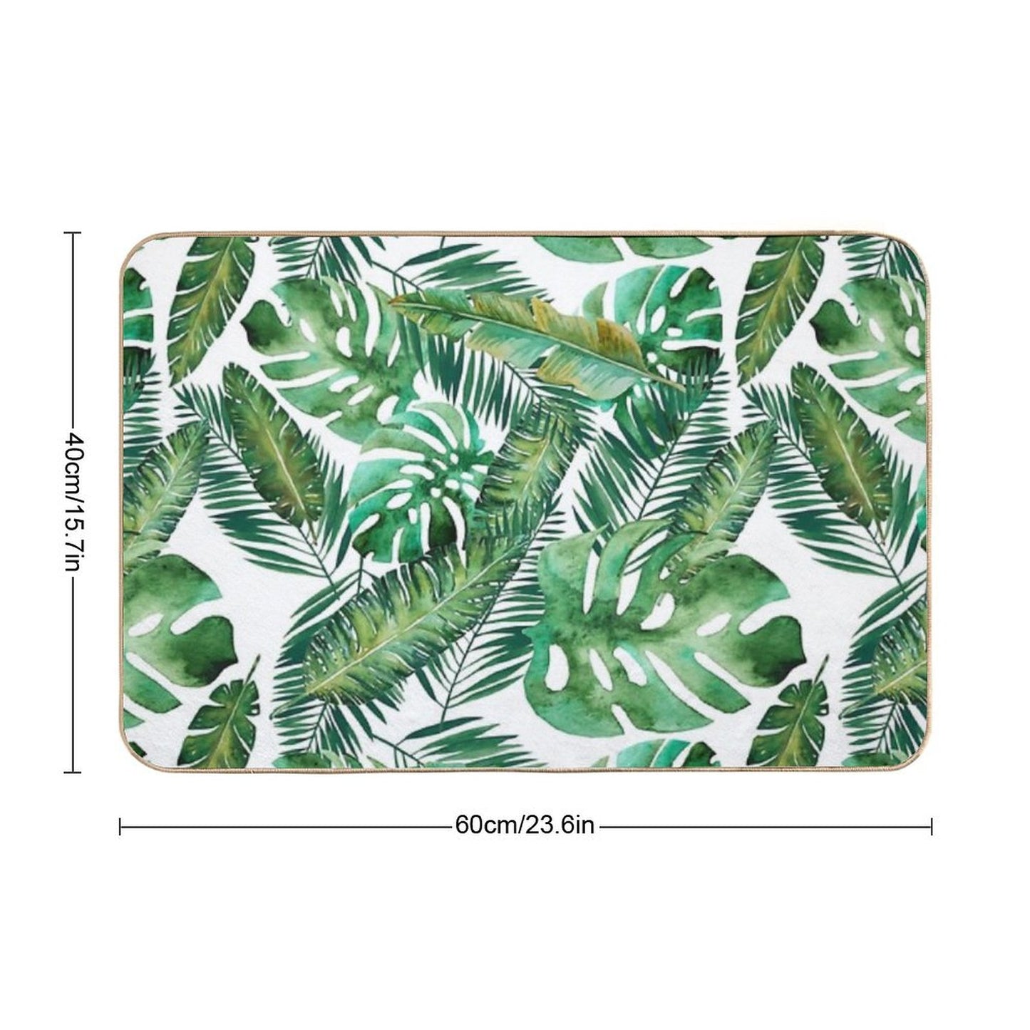 Monstera Banana Palm Leaf Bath Mat