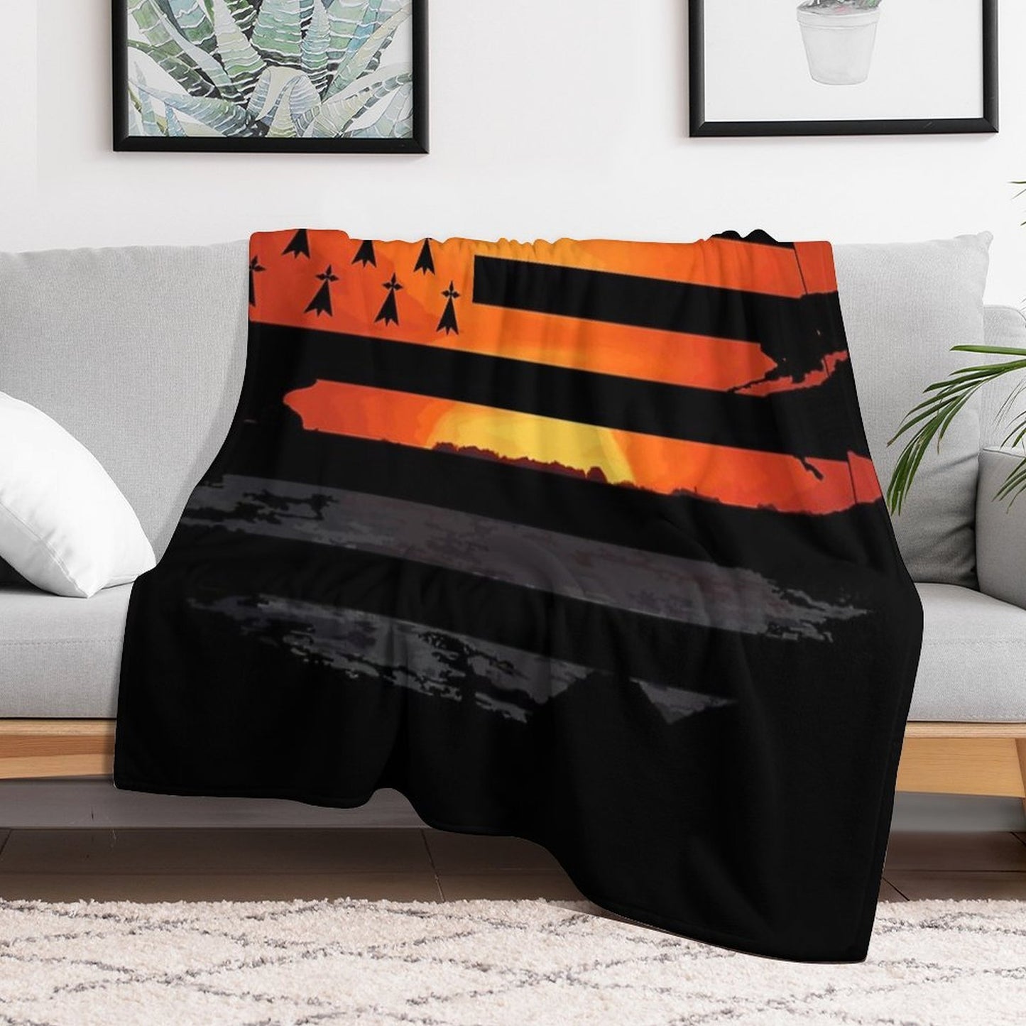 Gwenn Ha Du And Sunset in Brittany Throw Blanket