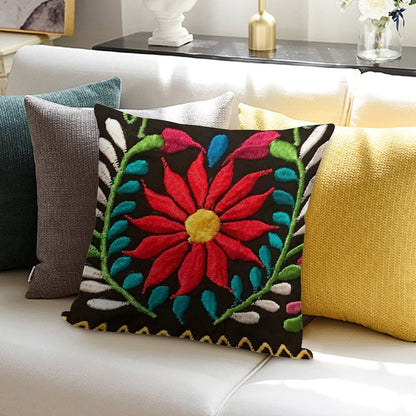 Spanish Flowers Soft Warmth Comfort Throw Pillow