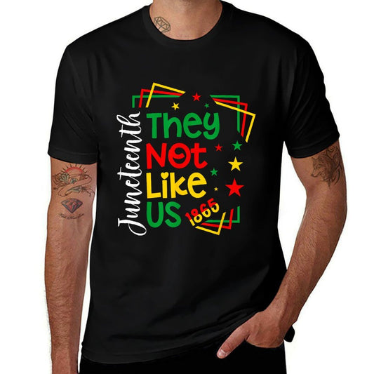 Funny Juneteenth 1865 They Dont Like Us, Vintage Juneteenth  Versatile T-Shirt