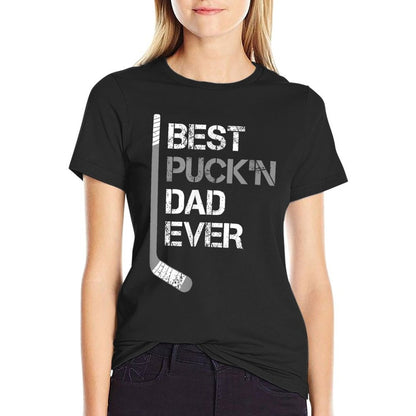 Funny Father&#39;s Day - Hockey Dad - Best Puck&#39;n Dad Ever T-Shirt