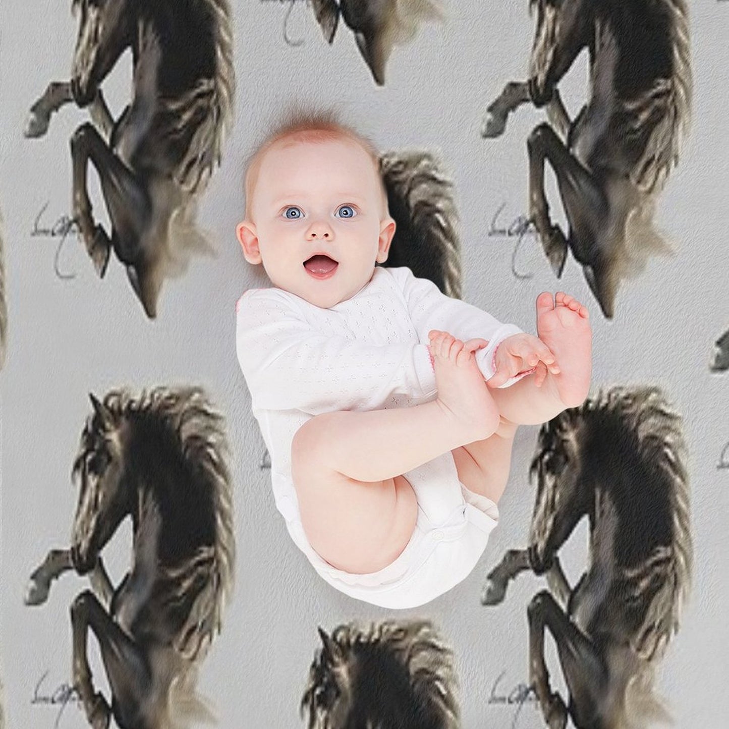 Black Fury (Cut-Out) Throw Blanket