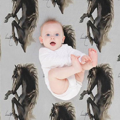 Black Fury (Cut-Out) Throw Blanket