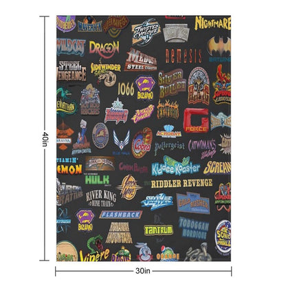 Roller Coasters Throw Blanket