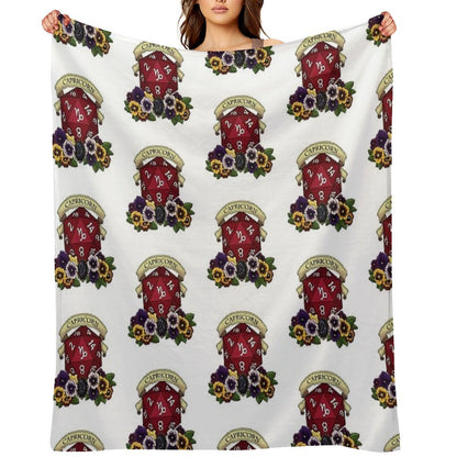 Dice Capricorn Throw Blanket
