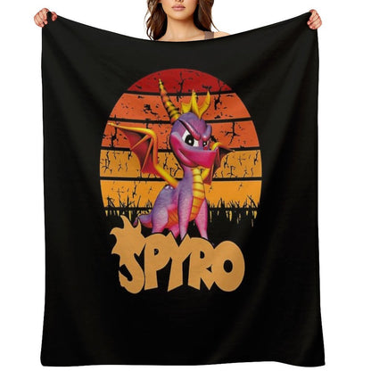 Dragon Animal Angry Fire Poster Throw Blanket