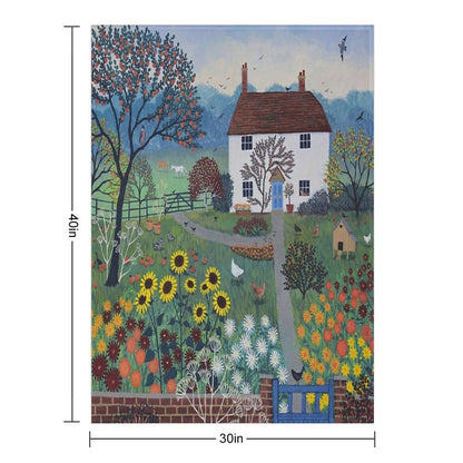 Apple Tree Cottage Throw Blanket