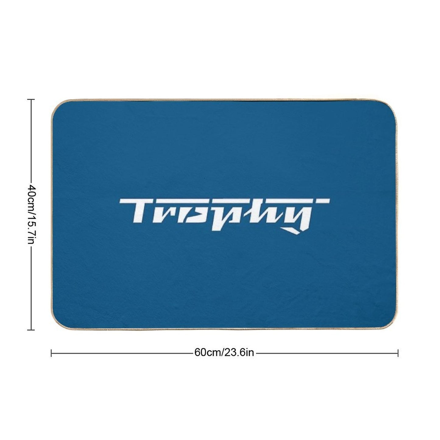 MZ Trophy Logo (white)  Repositionable Bath Mat