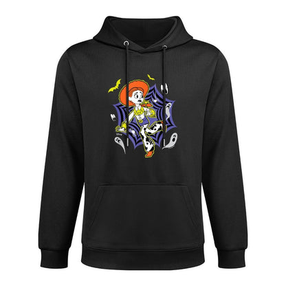 Toy Story - Jessie Halloween Spider Web With Bats And Ghosts Easy Care Hoodie