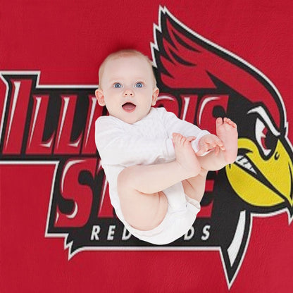 The Redbirds Illinois State-icon Throw Blanket