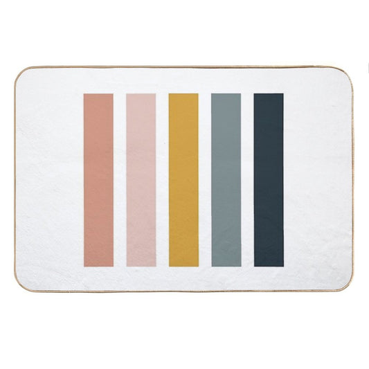Mid-Century Modern  Neutral Terracotta Colors Bath Mat