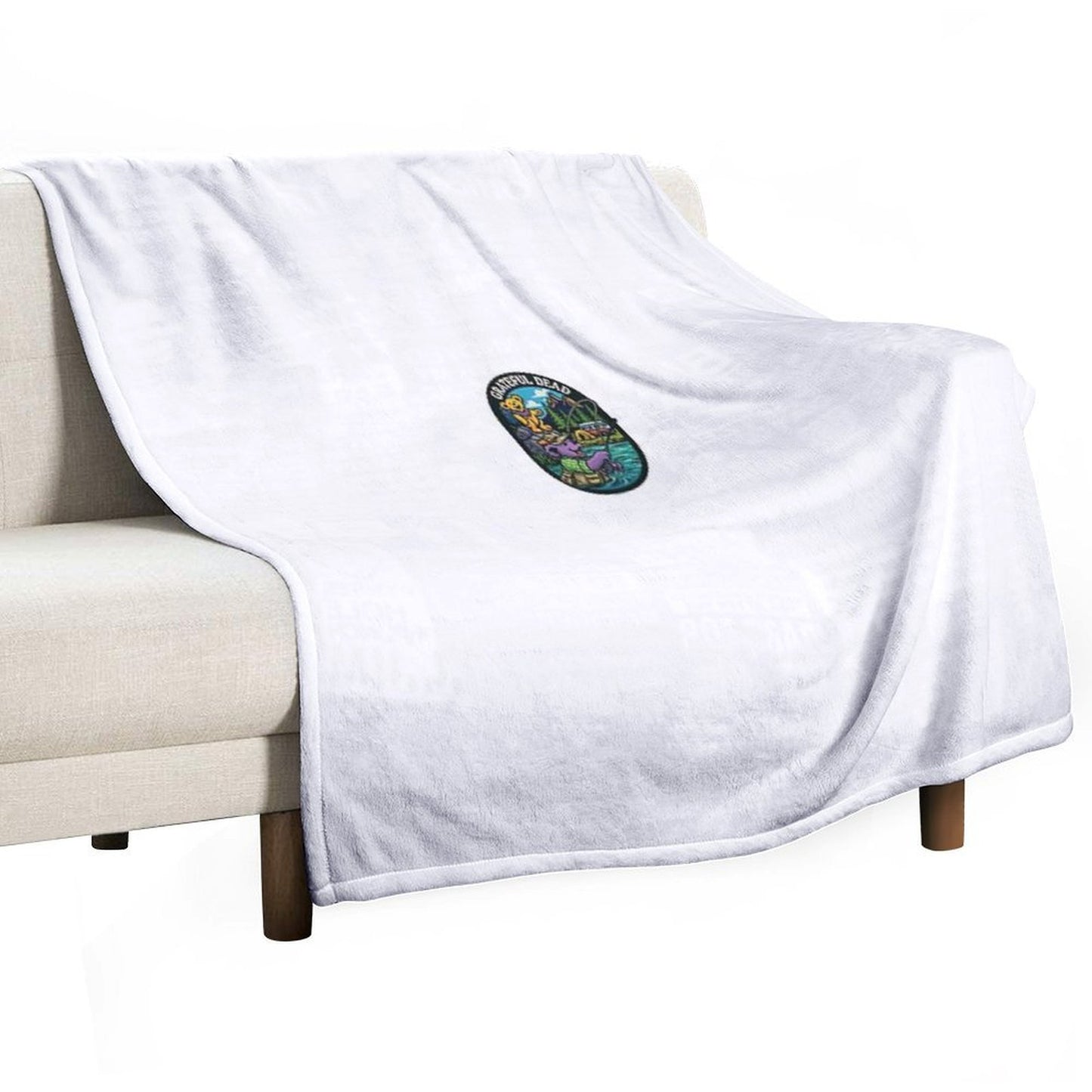 Grateful Dead Fly Fishing Throw Blanket