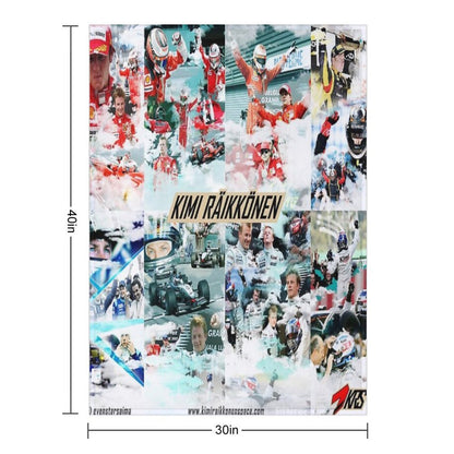 Kimi Raikkonen Career Throw Blanket
