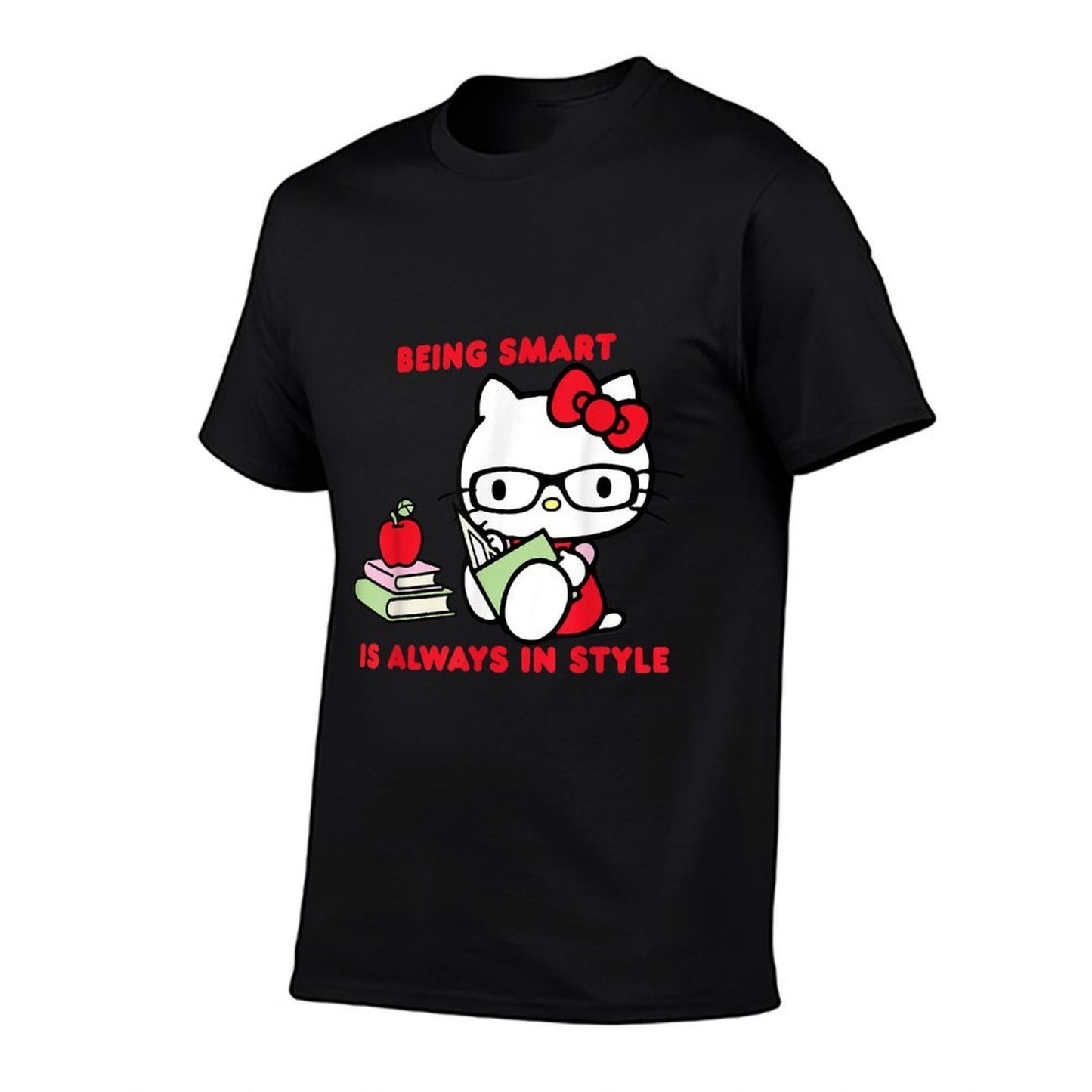 Hello Kitty Being Smart Is Always In Style Books Student  Polyester Blend T-Shirt