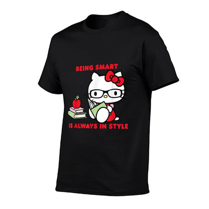 Hello Kitty Being Smart Is Always In Style Books Student  Polyester Blend T-Shirt