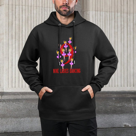 Nine Ladies Dancing Song 12 Days Christmas Moisture-Wicking Hoodie