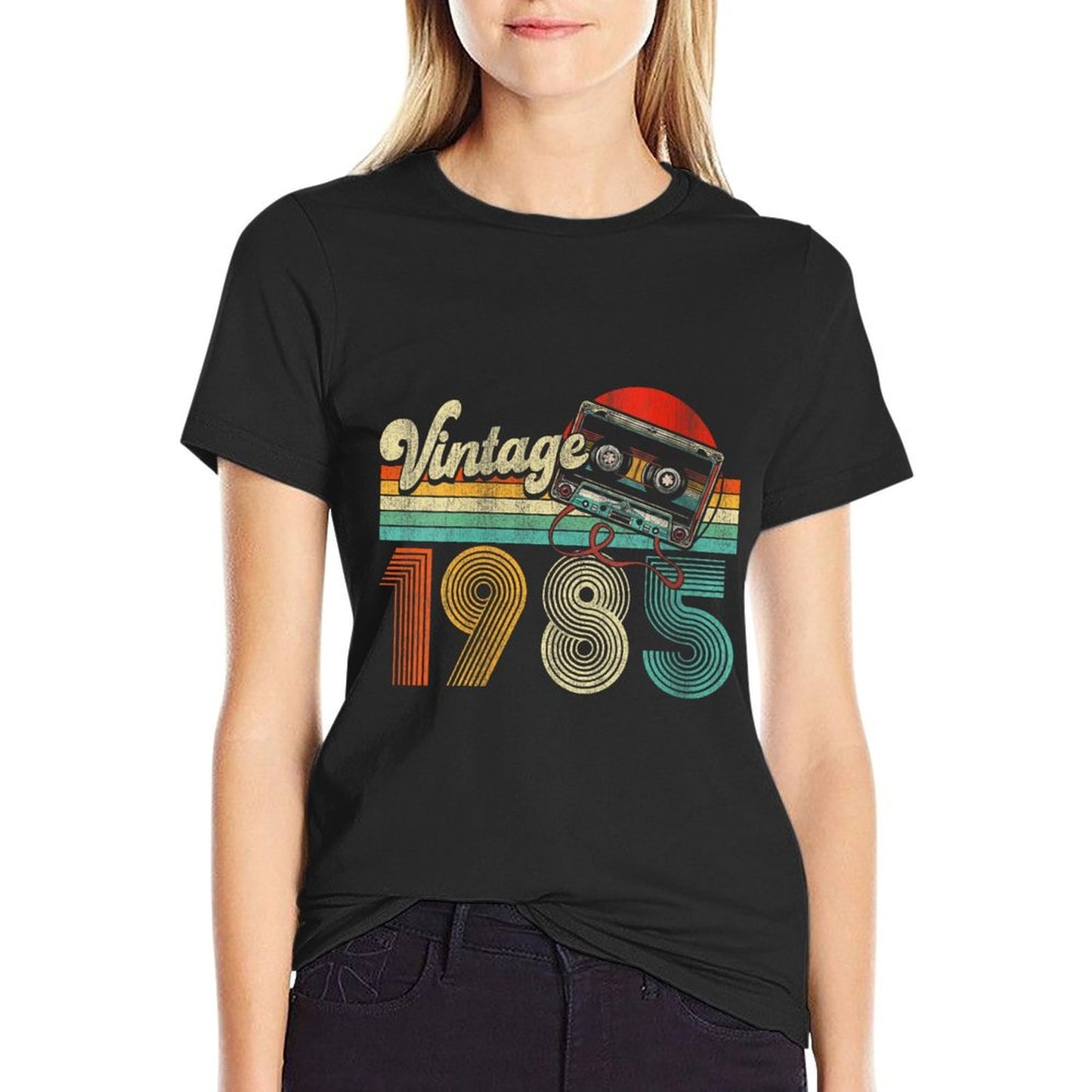 Womens 40 Years Old Gifts Vintage 1985 40th Birthday Cassette Tape  Eco-friendly Material T-Shirt