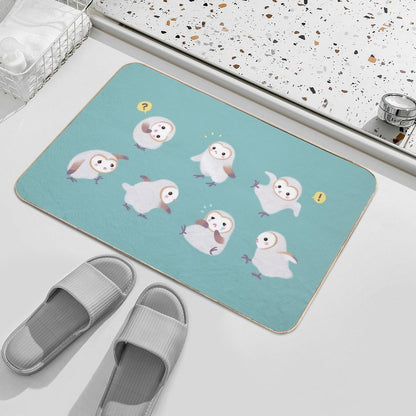 Baby Barn Owls Bath Mat