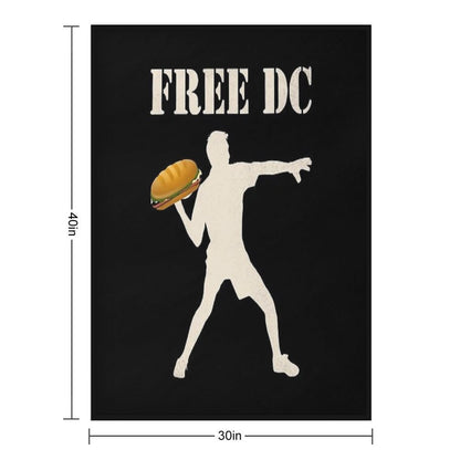 Free DC Resistance Sub Sandwich - Protest Movement Throw Blanket