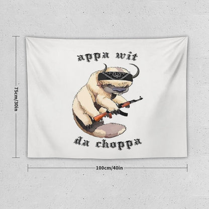 Appa With A Choppa Tapestry Tapestry