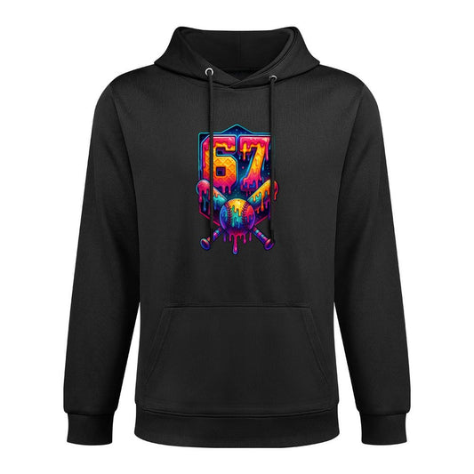 67 Meme Trendy Baseball Funny Number 67 Player Six Seven Shrink-Resistant Hoodie