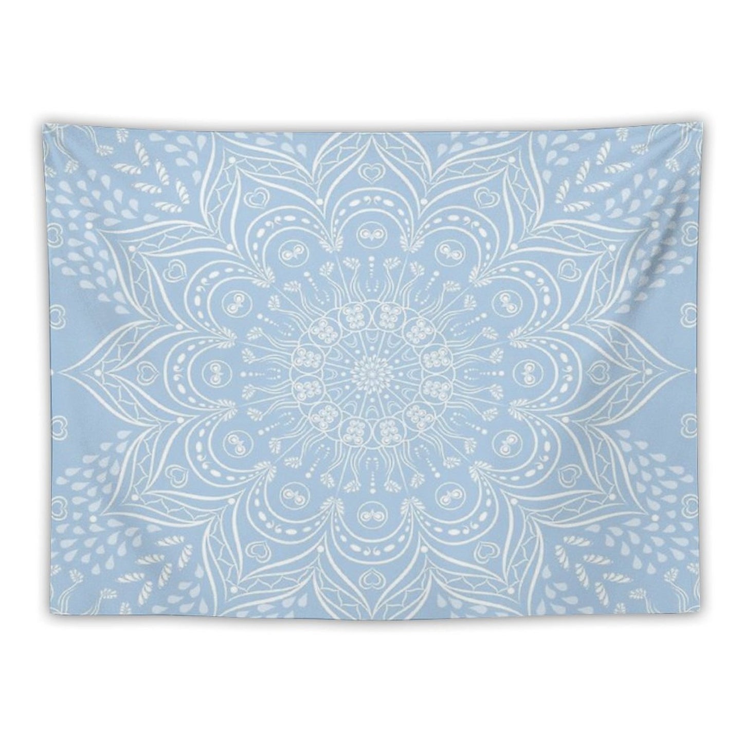 Baby Blue Mandala Pattern Tapestry