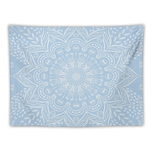 Baby Blue Mandala Pattern Tapestry