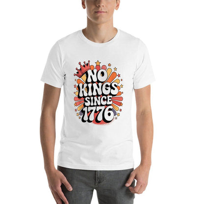 No KINGS in America Since 1776 Spirit Patriotic Men USA  Eco-friendly Material T-Shirt
