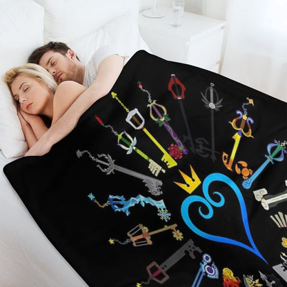 Kingdom Hearts Keyblades Throw Blanket