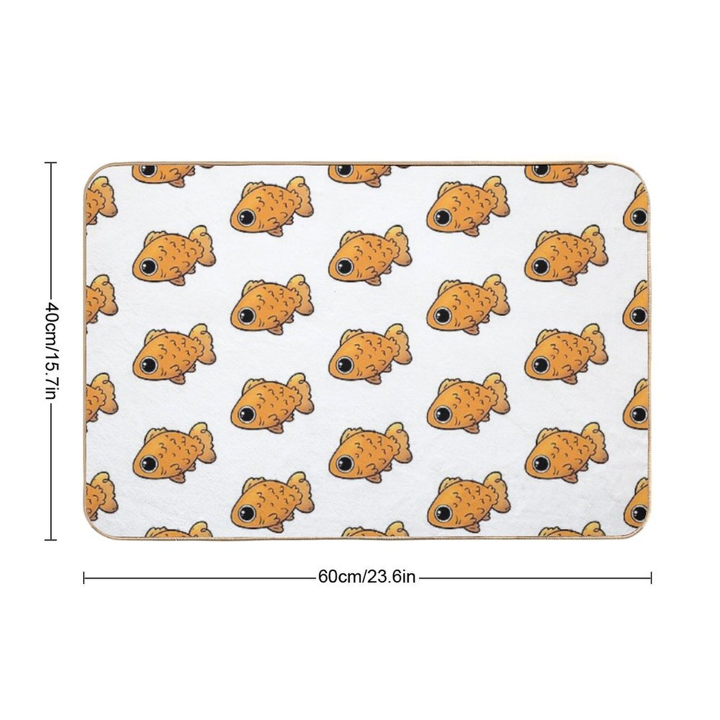 Cute Goldfish Cartoon Pet Bath Mat