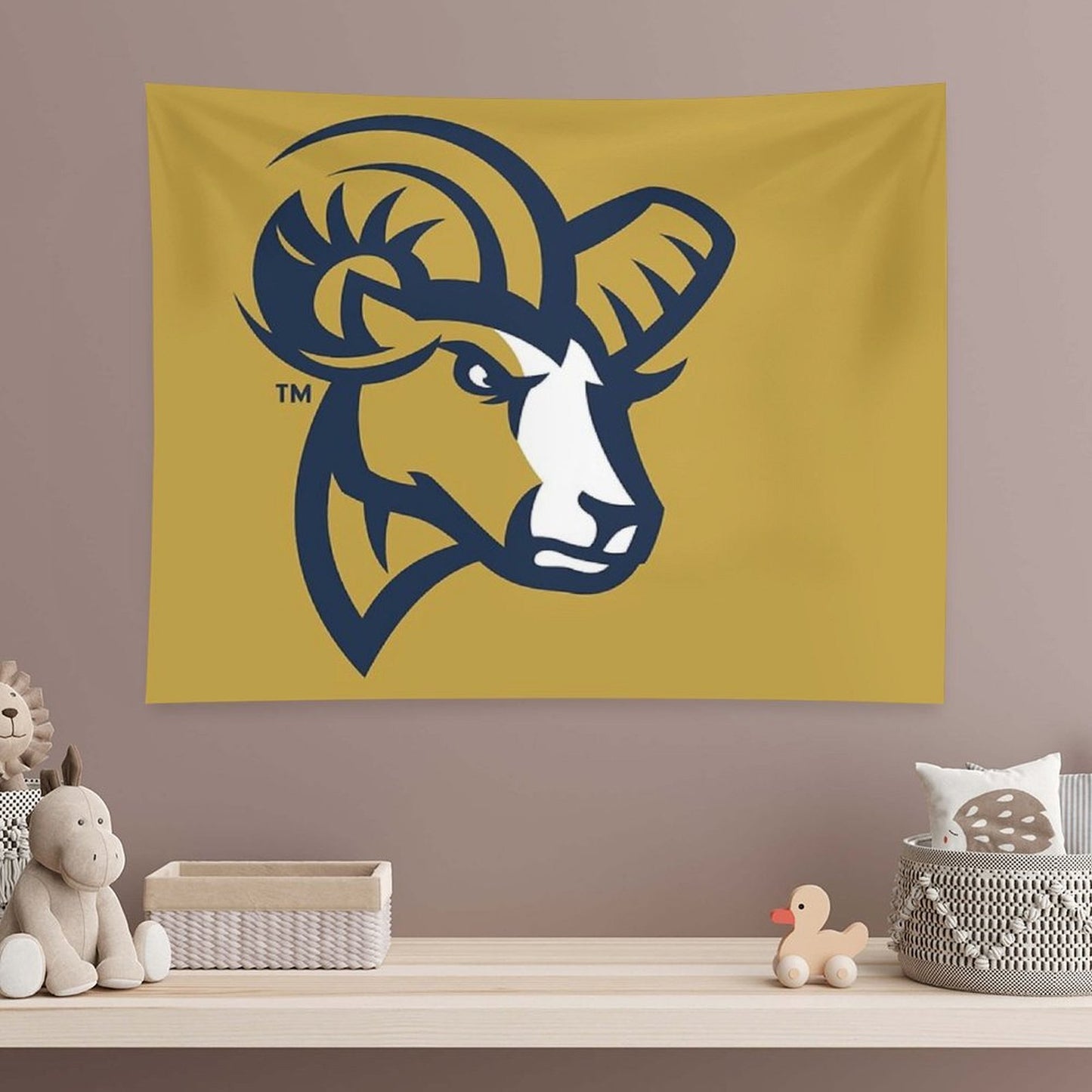 Suffolk University Ram Tapestry