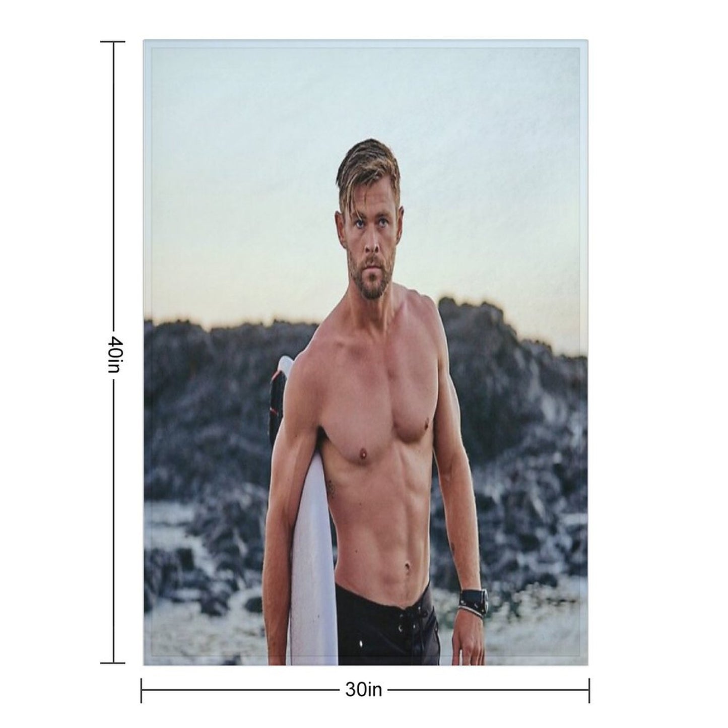 Chris Hemsworth Throw Blanket