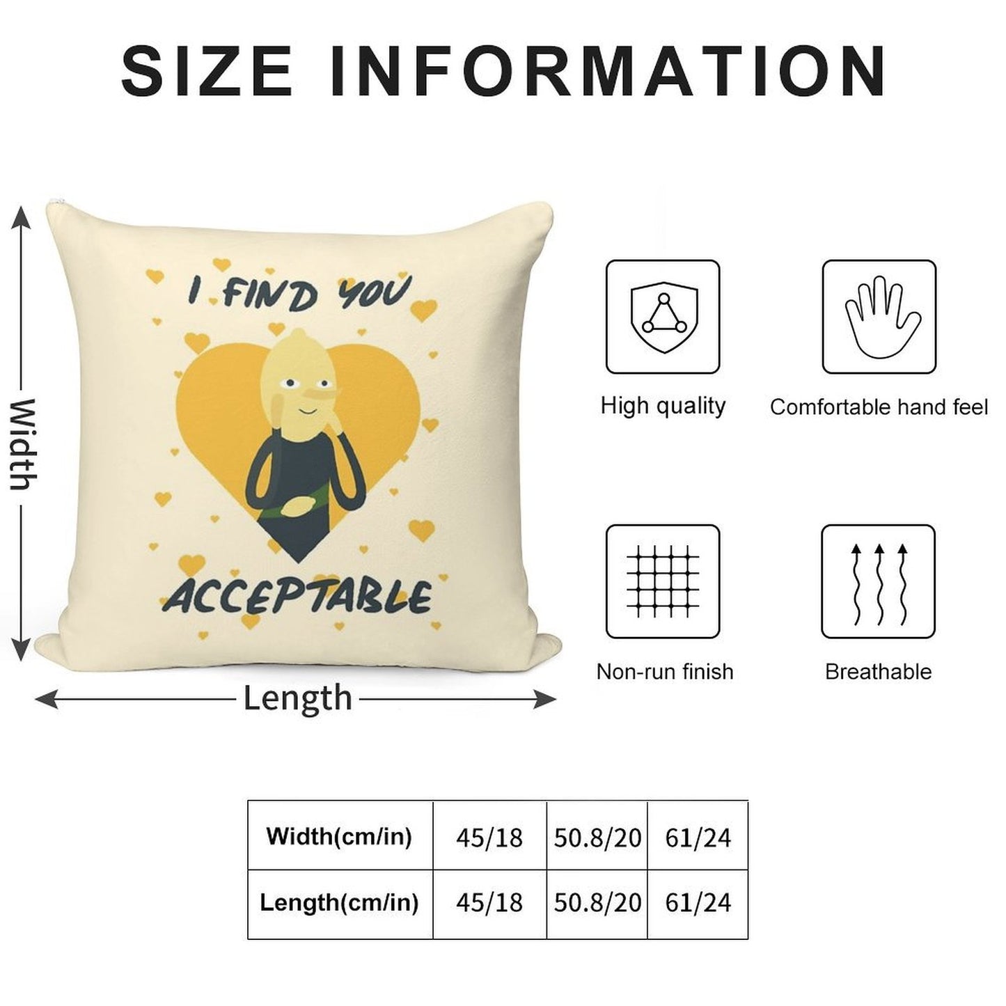 I Find You Acceptable (Adventure Time) Soft Ultra-Soft Texture Throw Pillow