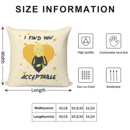 I Find You Acceptable (Adventure Time) Soft Ultra-Soft Texture Throw Pillow