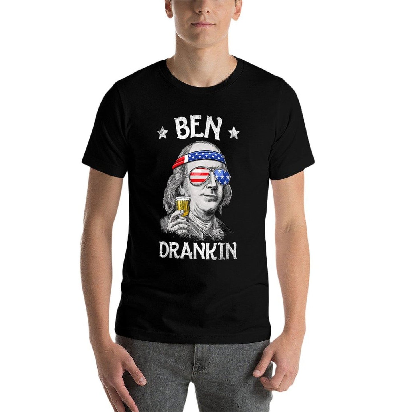 Ben Drankin 4th of July Benjamin Franklin Men Women USA  Affordable Price T-Shirt