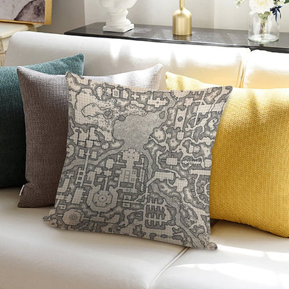 The Winter Tombs - A Massive Dungeon Complex by Dyson Logos Soft Reinforced Edging Throw Pillow