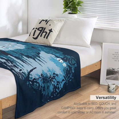 Kodama Studio Ghibli Throw Blanket