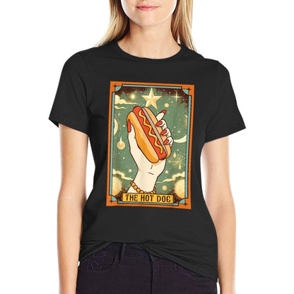 Hot Dog Bun Lover Foodie Food Lover The Hot Dog Tarot Card T-Shirt