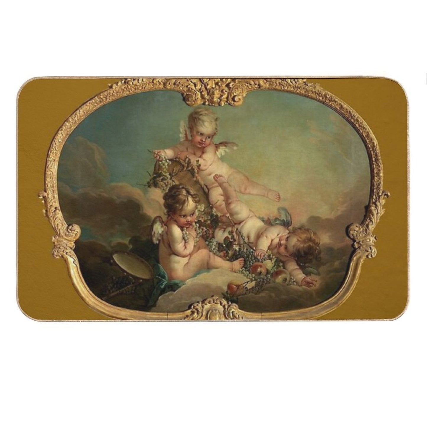 François Boucher Allegory of Autumn Bath Mat