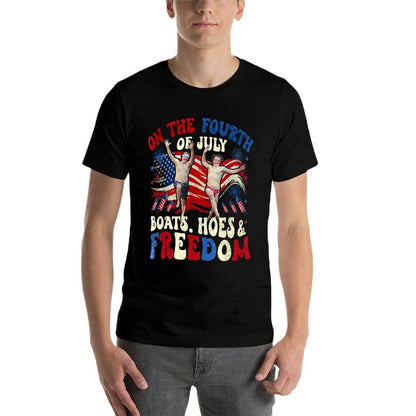 On The Fourth Of July Boats, Hoes & Freedom  Relaxed-fit T-Shirt