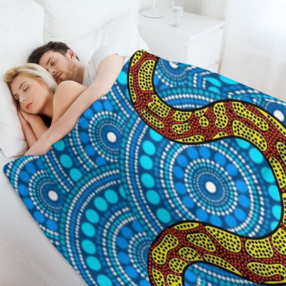 Indigenous Snake Throw Blanket