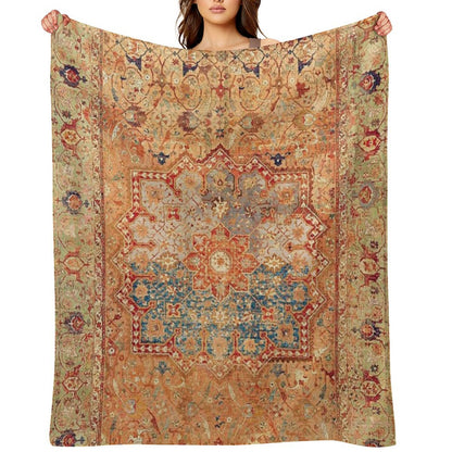 16th Century Persian Carpet Print Throw Blanket