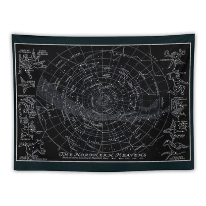 THE NORTHERN HEAVENS  Vintage Star Map Print Tapestry