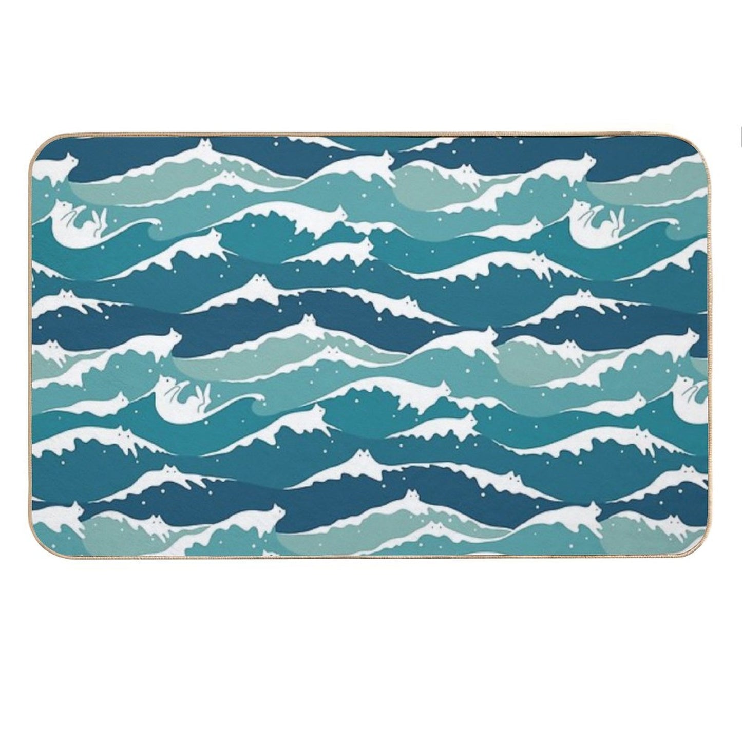 Cat Landscape 135 Cat Waves Bath Mat