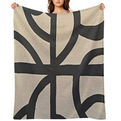 Tan & Black Throw Blanket