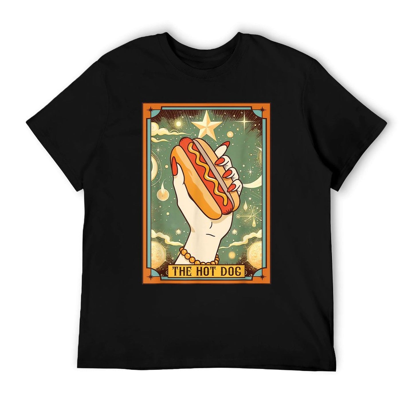 Hot Dog Bun Lover Foodie Food Lover The Hot Dog Tarot Card T-Shirt